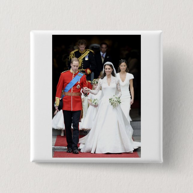 The Royal Wedding 9 15 Cm Square Badge (Front)