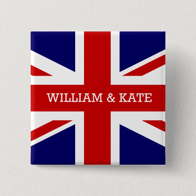 The Royal Wedding - William & Kate 15 Cm Square Badge (Front)