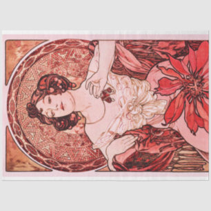 The Ruby by Alphonse Mucha  Tissue Paper