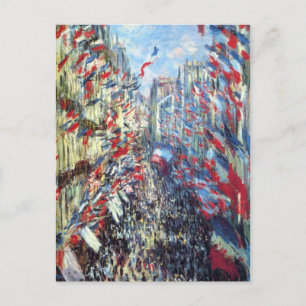 The Rue Montorgueil, Paris by Claude Monet Postcard