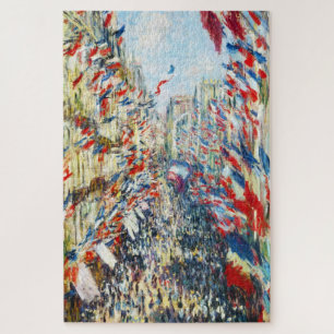 The Rue Montorgueil Paris Festival of June vibrant Jigsaw Puzzle