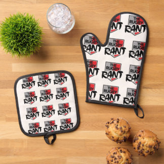 The Rugby Rant Oven Mitts Mitt & Pot Holder Set