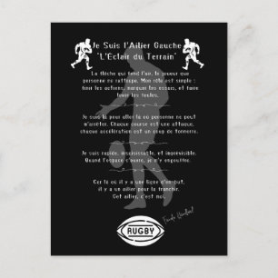 The rugby winger postcard