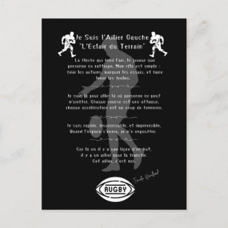 The rugby winger postcard