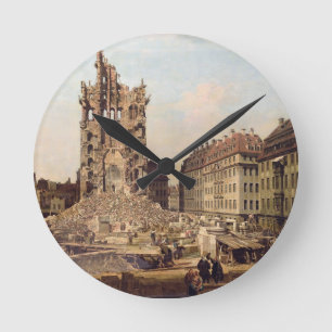 The Ruins of the old Kreuzkirche, Dresden Round Clock