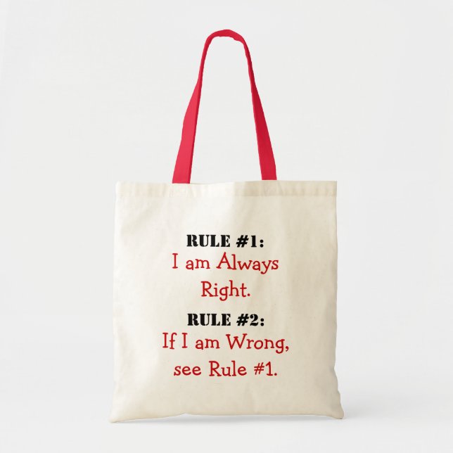 The Rules Tote Bag (Front)
