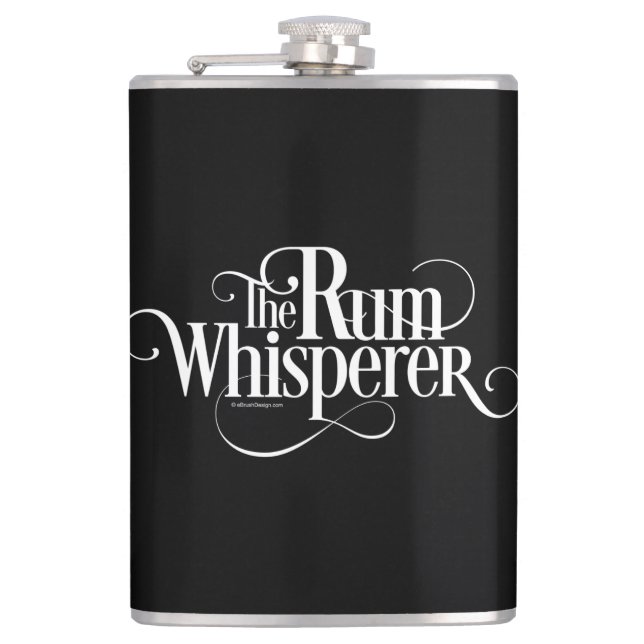 The Rum Whisperer Hip Flask (Front)