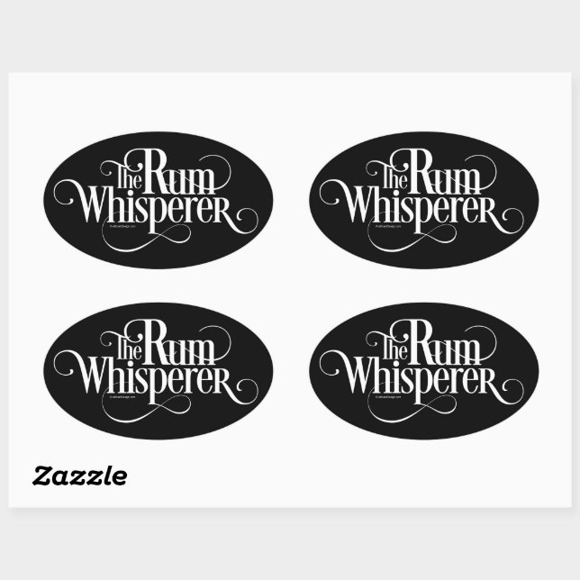 The Rum Whisperer Oval Sticker (Sheet)