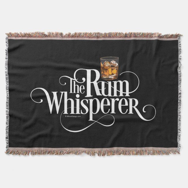 The Rum Whisperer Throw Blanket (Front)
