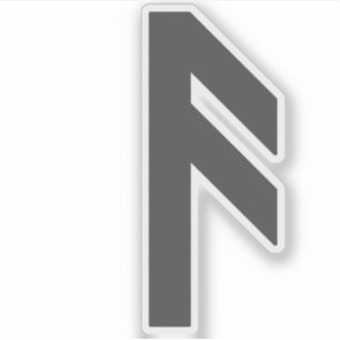 The Rune Ansuz (grey)