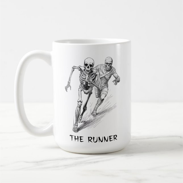 The Runner, Marathon Running Coffee Mug (Left)