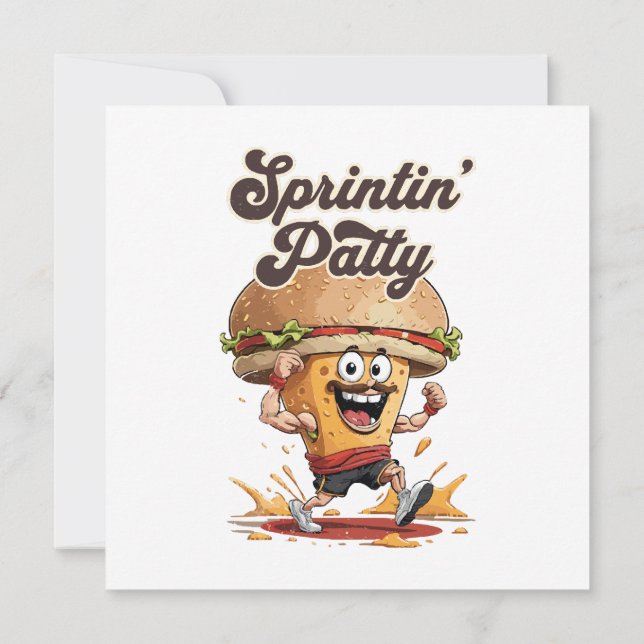 The Running Cheeseburger Invitation (Back)