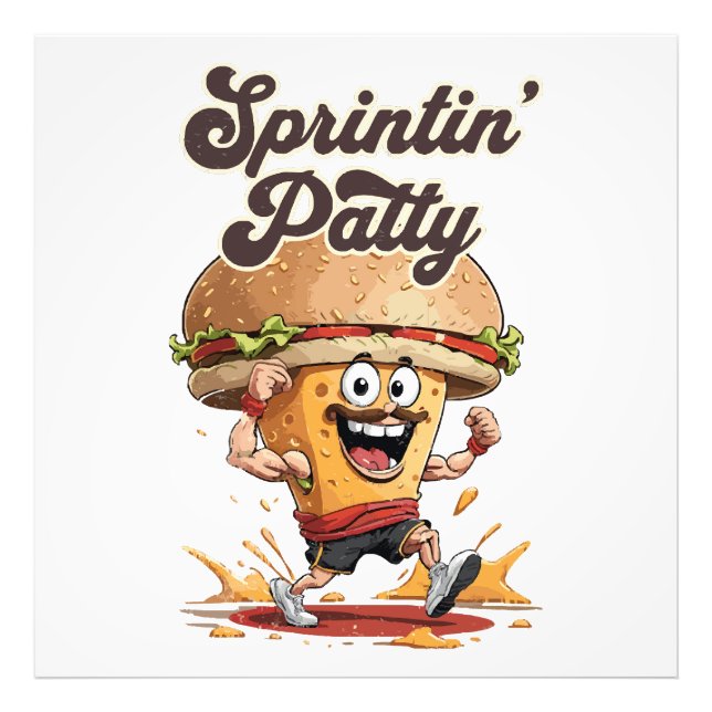 The Running Cheeseburger Photo Print (Front)