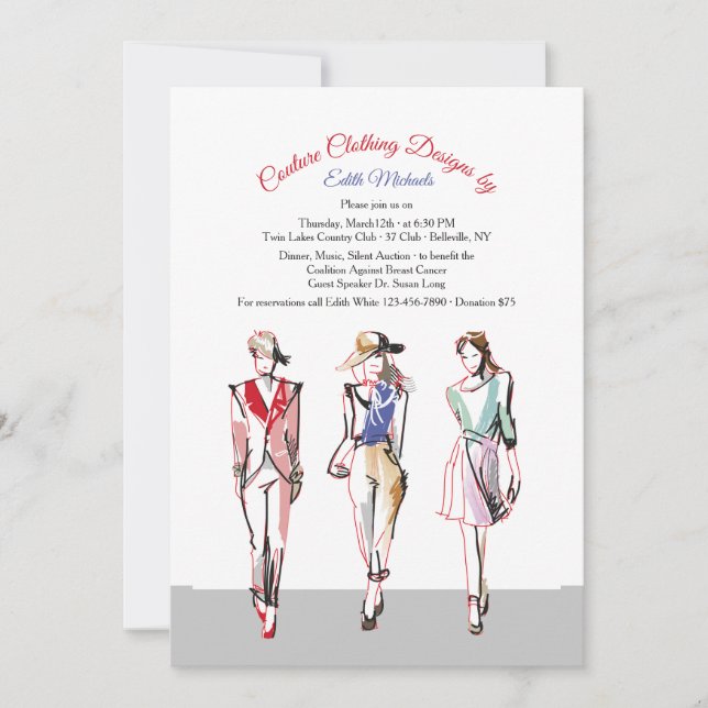 The Runway Fashion Show Invitation (Front)