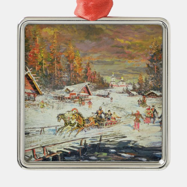 The Russian Winter, 1900-10 Metal Ornament (Front)