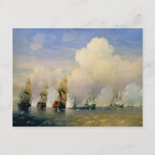 The Russo-Swedish Sea War near Kronstadt in 1790 Postcard