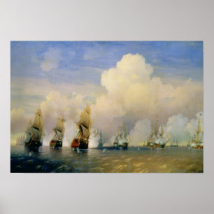 The Russo-Swedish Sea War near Kronstadt in 1790 Poster
