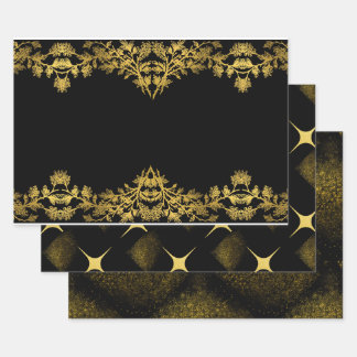 The Rustic Black Gold Collection - Wrapping Paper