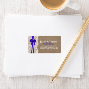 The Rustic Blue Bow Wedding Collection Label