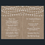 The Rustic Burlap String Lights Wedding Collection<br><div class="desc">Simple yet elegant, the string lights on rustic burlap wedding collection is a stunning design featuring lovely white hanging string lights on a burlap effect background, which is perfect for any rustic wedding celebration. These programs can be personalised for your special occasion and would make the perfect order of service...</div>