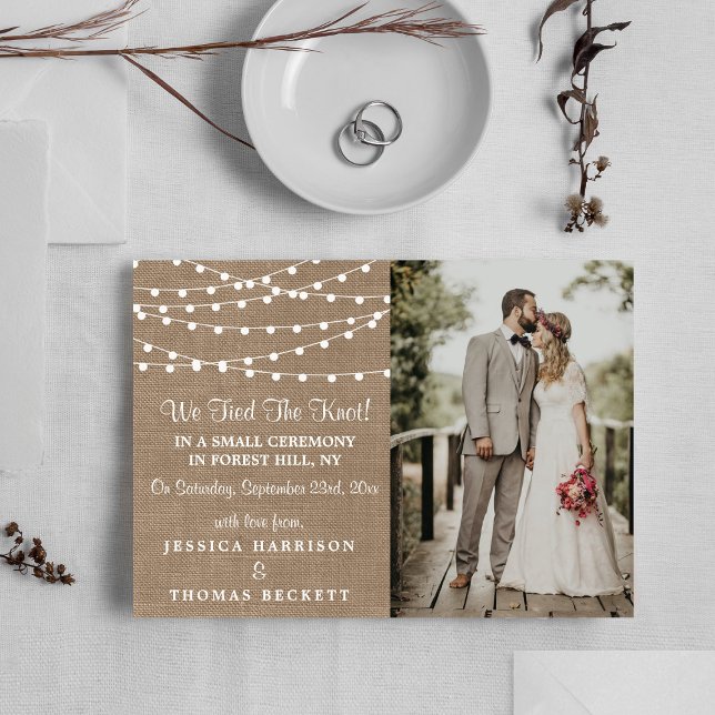 The Rustic Burlap String Lights Wedding Collection Announcement (Creator Uploaded)