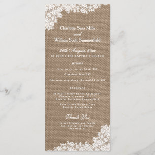 The Rustic Burlap & Vintage White Lace Collection Program