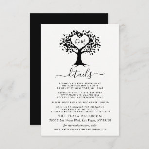 The Rustic Heart Tree Wedding Collection Detail Enclosure Card