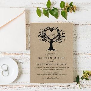 The Rustic Heart Tree Wedding Collection Invitation