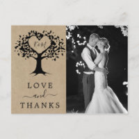 The Rustic Heart Tree Wedding Collection Thank You