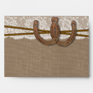 The Rustic Horseshoe Wedding Collection Envelopes