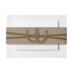 The Rustic Horseshoe Wedding Collection Invitation Belly Band