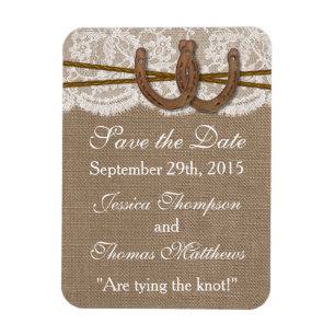 The Rustic Horseshoe Wedding Collection Magnet