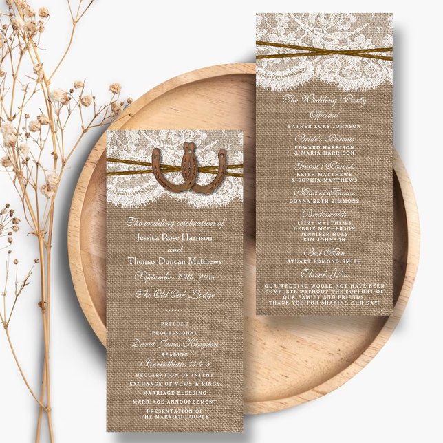 The Rustic Horseshoe Wedding Collection Programs (Creator Uploaded)