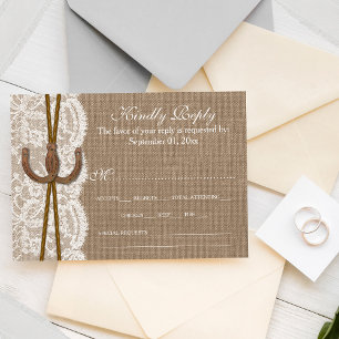 The Rustic Horseshoe Wedding Collection RSVP Card
