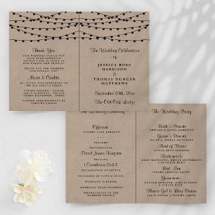 The Rustic Kraft String Lights Wedding Collection