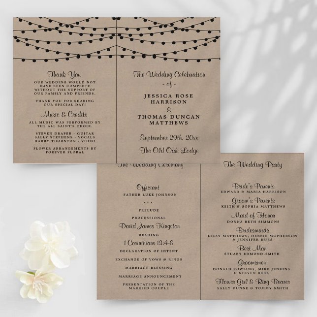 The Rustic Kraft String Lights Wedding Collection (Creator Uploaded)