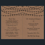 The Rustic Kraft String Lights Wedding Collection<br><div class="desc">Simple yet elegant, the string lights on rustic Kraft wedding collection is a stunning design featuring lovely white hanging string lights on a Kraft effect background, which is perfect for any rustic wedding celebration. These programs can be personalised for your special occasion and would make the perfect order of service...</div>