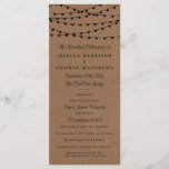 The Rustic Kraft String Lights Wedding Collection Program<br><div class="desc">Simple yet elegant, the string lights on rustic Kraft wedding collection is a stunning design featuring lovely white hanging string lights on a Kraft effect background, which is perfect for any rustic wedding celebration. These programs can be personalised for your special occasion and would make the perfect order of service...</div>