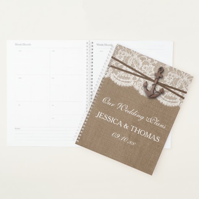 The Rustic Nautical Anchor Wedding Collection Planner (Display)