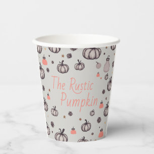 The Rustic Pumpkin Paper Cups