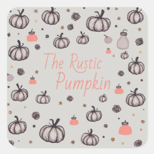 The Rustic Pumpkin Square Sticker