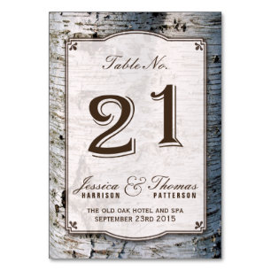 The Rustic Silver Birch Tree Wedding Collection 21 Table Number