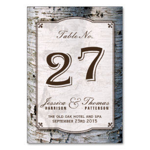 The Rustic Silver Birch Tree Wedding Collection 27 Table Number