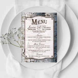 The Rustic Silver Birch Tree Wedding Collection Menu