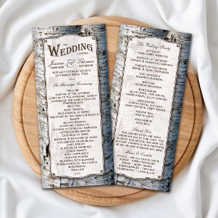 The Rustic Silver Birch Tree Wedding Collection Program