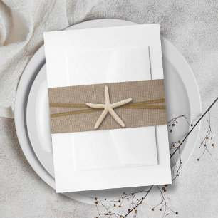 The Rustic Starfish Beach Wedding Collection Invitation Belly Band