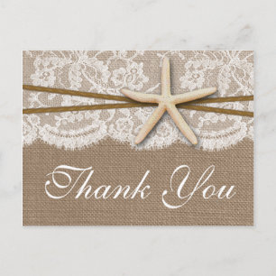 The Rustic Starfish Beach Wedding Collection Postcard