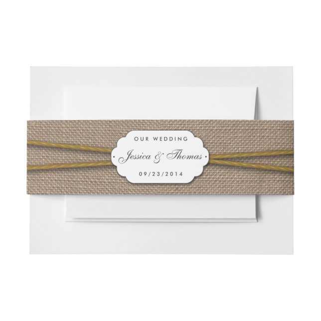 The Rustic Sunflower Wedding Collection Invitation Belly Band (Front Example)