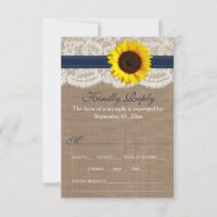 The Rustic Sunflower Wedding Collection - Navy