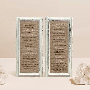 The Rustic White Frame & Burlap Wedding Collection Program